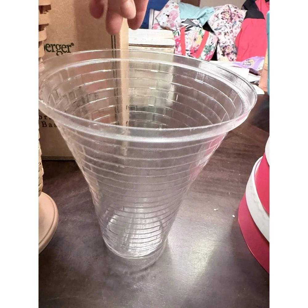 Longaberger 2003 Collectors Club Floral Vase Basket Liner Original Box 11 Inch